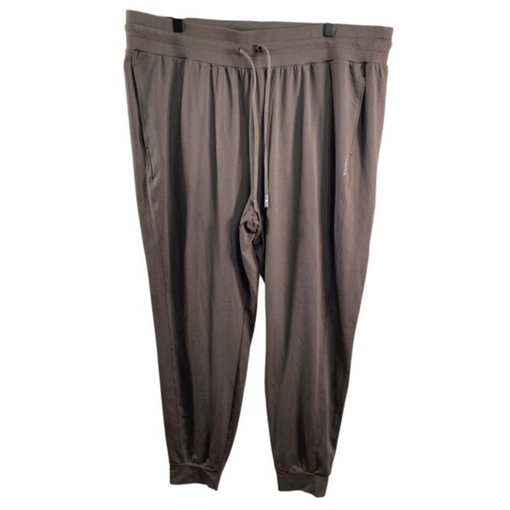 Fabletics Joggers XXL/1X Brown Mens Cloud Jersey Drawstring Athleisure Gym Comfy